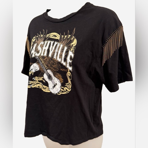 Organic Generation | 100% Cotton Nashville Tshirt- Chain Fringe- Country Western - Picture 4 of 10